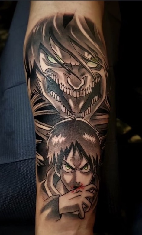 Detailed custom tattoo by Sean at Cursed Mark Tattoo